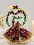 Personalized Couple Embroidery Hoop – Red Romance